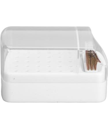 Nail Drill Bits Container Portable Acrylic Cover 30 Holes Nail Drill Bits Stand for Artist for Salon (White) - Buy Online on SooperMarket.com