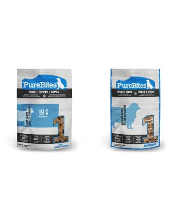 PureBites Lamb Recipe Dog Food Topper 9.5oz (269g) + Purebites Lamb for Dogs 3.35Oz (95G)