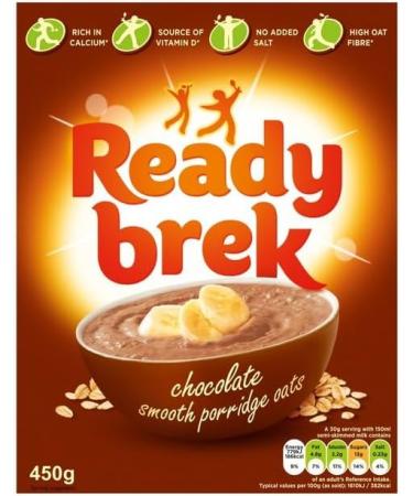 Breakfast Oats Bundle with Ready Brek Smooth Porridge Oats Chocolate 450g and Smooth Porridge Oats Original 450g (2 Pack) - Buy Online on SooperMarket.com