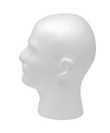 Male Styrofoam Foam Mannequin Wig Head 11 Inch - Pack of 1 | Lightweight and Durable for Displaying Wigs and Hats - Buy Online on SooperMarket.com