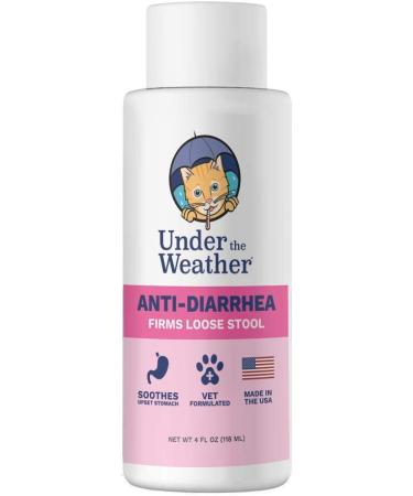 Under the Weather Anti-Diarrhea Liquid for Dogs and Cats - Soothe Your Pet's Upset Stomach and Provide Relief from Diarrhea - (4 oz Bottle) (for Cats (4Oz))