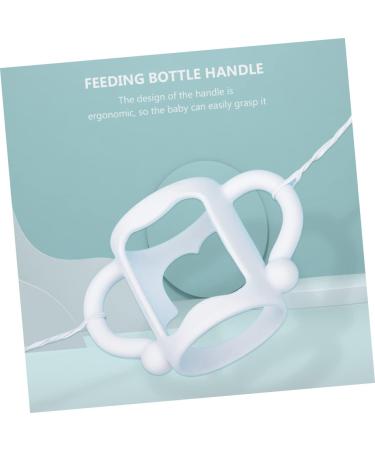 Kisangel 14 Pack Baby Bottle Handle Gripper Toys - Toddler Milk Feeder Handle & Beak Cup - White - Ideal for Baby Food & Feeding Accessories - Buy Online on SooperMarket.com