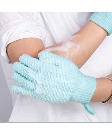 2 Pair Exfoliating Body Gloves | Unisex Bath Scrub Mitts for Shower Spa & Massage | Exfoliating Mitts for Body Face Hands & Feet - Buy Online on SooperMarket.com