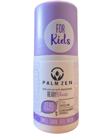 Palmzen Children's Roll on Sensitive Antiperspirant Deodorant - Vegan and Alcohol Free (Berry Blast) - Buy Online on SooperMarket.com