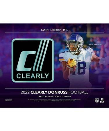 2022 Panini Clearly Donruss Football Hobby Box (4 Packs/5 Cards: 1 Auto)