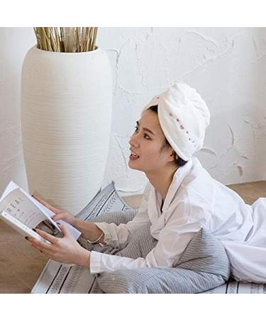 Folora Microfiber Hair Drying Towel - Quick Dry Button Design 2 Pack for Bath & Shower - Perfect for All Hair Types - Buy Online on SooperMarket.com