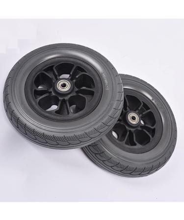 Wheelchair Front Wheel 2Pcs Front Wheel Disabled Wheelchair Solid Spare Tire 8Inch Replacement Wheels for Walker Power Wheelchair Accessory - Buy Online on SooperMarket.com