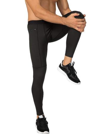 WRAGCFM Men's Compression Workout Leggings with Pockets - Black, Large - Buy Online on SooperMarket.com