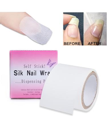 Silk Nail Wrap 1m Self Adhesive Fiberglass Nail Repair Silk Wrap For Nails Reinforce Nail Protector for UV Gel Acrylic Nails 1 Roll - Buy Online on SooperMarket.com