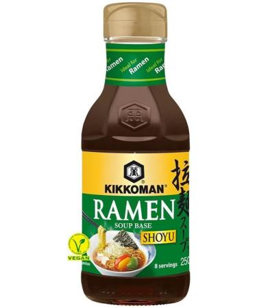 Kikkoman Concentrated Ramen Noodle Soup Base Shoyu (Soy Sauce) Flavour Vegan 250ml - 8 serving