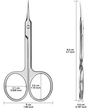 DERDOUT Curved Cuticle Scissors Extra Fine Stainless Steel Small Manicure Scissors with Precise Pointed Tip Grooming Blades - Buy Online on SooperMarket.com