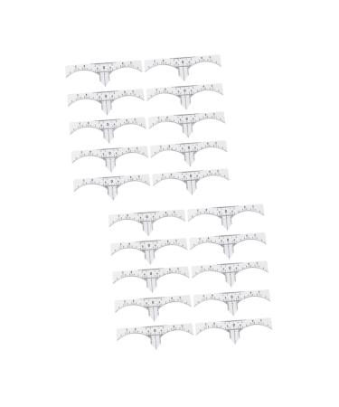 Hemoton 20 Pcs Eyebrow Guide Measure Tool Microblading Ruler Guide Makeup Ruler Eyebrow Ruler Make up