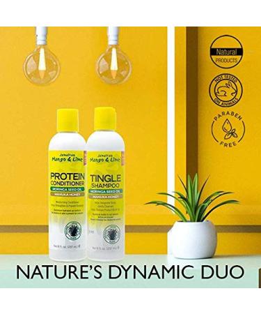 Jamaican Mango & Lime Tingle Shampoo 8 oz - Refreshing Cleanser for Hair - Buy Online on SooperMarket.com