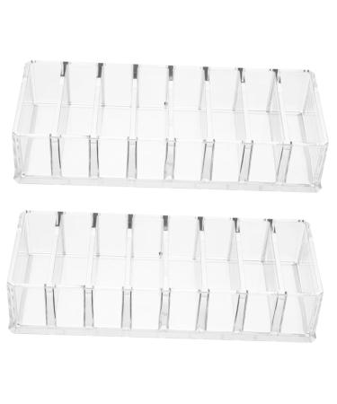 Beavorty 2 Pcs 8 Acrylic Makeup Rack Acrylic Display Risers Beauty Care Holder Nail Polish Lipstick