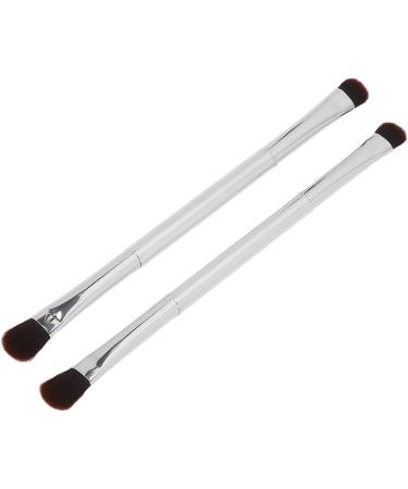 Soft Hair Eyeshadow Brush Set Silver Double Ended Makeup Brush for Women Precise Application with Supple Fiber Hair Convenient for Home and Stage Makeup - Buy Online on SooperMarket.com