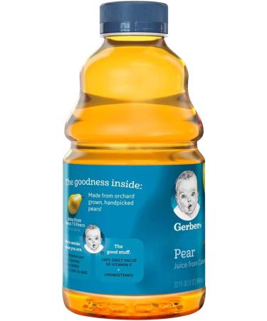 Gerber Nature Select Baby 100% Pear Juice 32 Fl Oz (Pack of 2) - All Natural Fruit Juice for Infants - Buy Online on SooperMarket.com