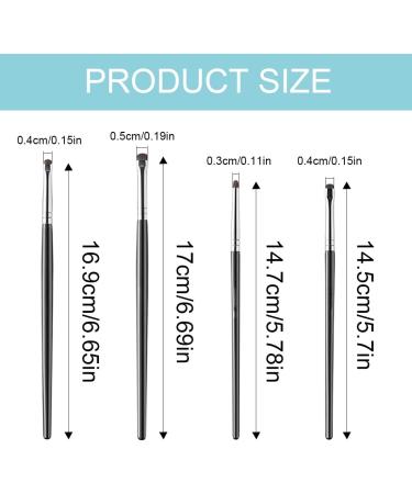 NTRUXZP 4 Pieces Professional Eye Makeup Brushes Eye Make-Up Brushes Eye Shadow Brush for Contour and Definition Application Shades Eyeshadow Eyeliner Eye Makeup (Black) - Buy Online on SooperMarket.com