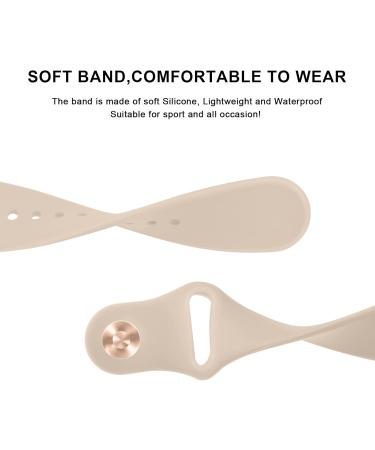 Mugust Adjustable Silicone Bracelet for Garmin Vivoactive 5/3 Vivomove 3/HR/Luxe/Style and Forerunner 55/245/645 - 20mm Sports Replacement in Milk Tea Color - Buy Online on SooperMarket.com