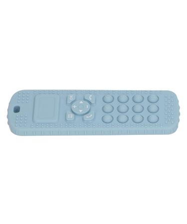 Teething Toy Baby Teething Toy Portable Remote Control Shaped Unique Bright Color Lovely Soft for Travel (Blue)