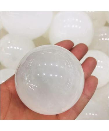 Natural Crystal Rough Natural Sphere 1pc Natural White Clear Calcite Crystal Spheres Balls for Gift for Decoration Gift Decoration feng Shui. (Color : 55-65mm) - Buy Online on SooperMarket.com