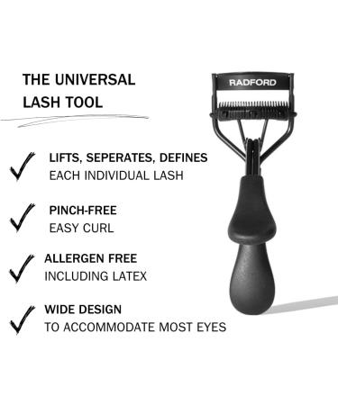 Radford Beauty CURL Eyelash Curler | Vegan Lash Tool with Comb & Separator | Perfectly Lifts Lashes for a Stunning Look - Buy Online on SooperMarket.com
