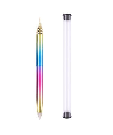 Worparsen Manicure Pen Grip Comfortable Good Double Ended Manicure Dotting Pen Nail Art Designs White