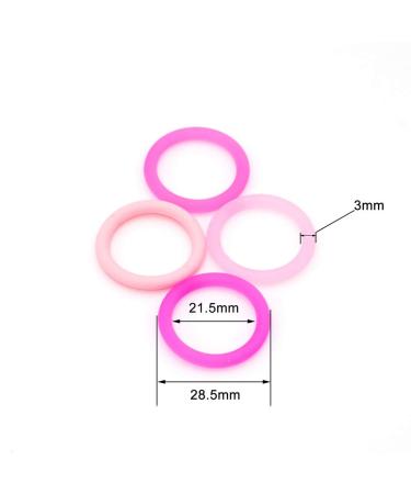 20Pcs Mix 14 Colors Safe Silicone Pacifier Dummy Chain Adapter Holder O Ring - Inner Size 21.5mm - Buy Online on SooperMarket.com