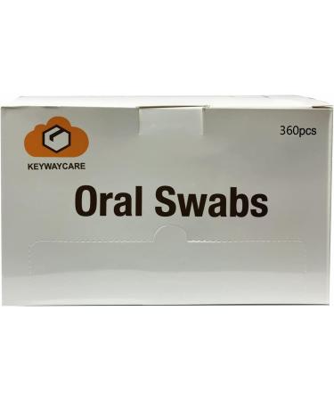 KEYWAYCARE Disposable Oral Swabs - 360 Pcs Individually Wrapped Sponge Toothettes for Dental Care - Zigzag Wave Shaped, 6 Color Multi-Color Soft Foam Swabsticks - Buy Online on SooperMarket.com