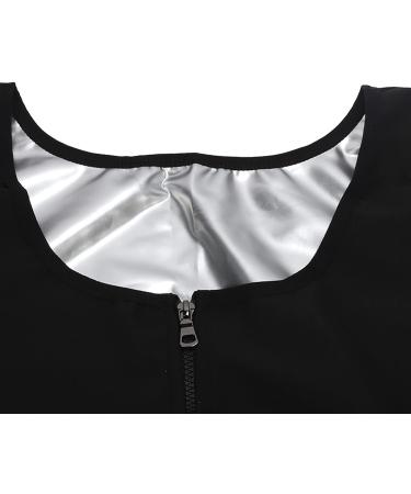 Waist Trainer Sweat Vest for Men Men Sauna Vest Shaper Gym Fitness Workout Neoprene Sweat Waist Trainer Zipper Tank Top Inner Silver L/XL - Buy Online on SooperMarket.com