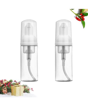 Solustre 2pcs 50ml Empty Refillable Clear Plastic Pump Bottle Mini Foam Dispenser Bottle for Lotion Cream Travel Small Container - Buy Online on SooperMarket.com