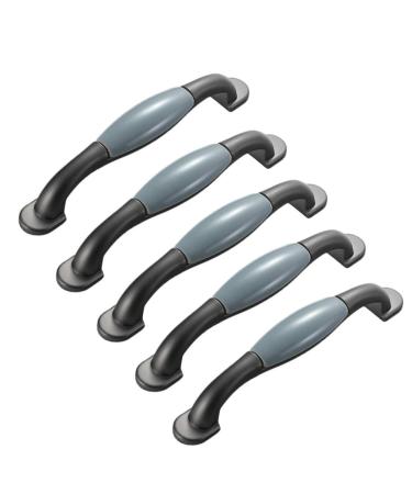 Bow Pull Handle Cabinet Handle 5pcs Kitchen Cabinet Door Handle with Blue Porcelain Gray Ceramic Furniture Drawer Knob Zinc Alloy Cupboard Furniture Pull(C96mm) (Color : B Size : 128mm) 128mm B