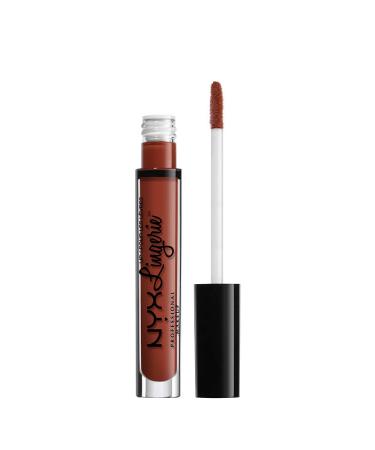 NYX PROFESSIONAL MAKEUP Lip Lingerie Matte Liquid Lipstick - Exotic, Warm Mahogany Red