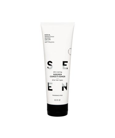 SEEN Deeper Conditioner  Fragrance Free - Non-Comedogenic & Sulfate-Free Hair Conditioner- Dermatologist-Developed - Safe for Sensitive  Eczema & Acne Prone Skin Fragrance Free 8.5 Fl Oz (Pack of 1)