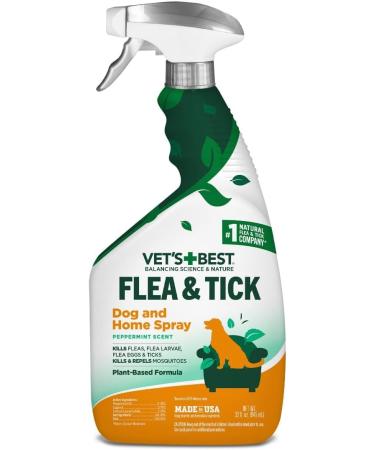 Vet's Best Flea and Tick Home Spray | Flea Treatment for Dogs and Home | Flea Killer with Certified Natural Oils 32 oz