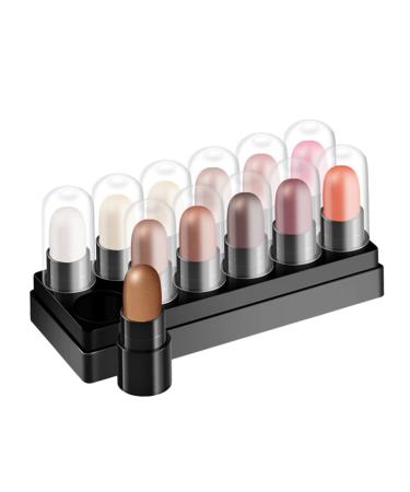 Hemoton 12pcs 12 Shadow Box Cream Eyeshadow Makeup Stick Eyeshadow Pen Eye Shadow Stick Eye Makeup Tool Eye Brightener Stick Girl Makeup Supplies Eye Highlighter Stick