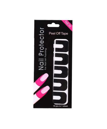 Nail Art Protector Cover 10 Pcs - Spill Proof Nail Sticker for Professional Manicure | Gilrs & Women (1#) - Buy Online on SooperMarket.com