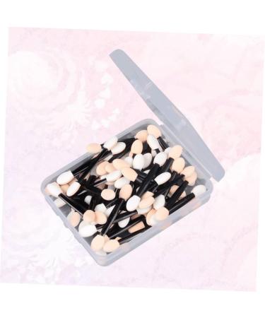 MUSISALY 50 Pcs Makeup Tools Eyeshadow Makeup Brushes Makeup Application Double Head Eyeshadow Brushes Black Size 1 Black - Buy Online on SooperMarket.com