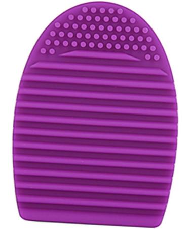 Didiseaon Silicone Cosmetic Brush Egg Makeup Brush Cleaner Mat Cleanser Washing Silicone Makeup Cleaner Silicone Brush Cleaner Cleaning Scrubber Electric Accessories Purple medium Purple - Buy Online on SooperMarket.com