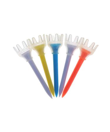 5pcs Lightweight and Durable Plastic Crown Top Golf Tees 5.4CM (Random Color)