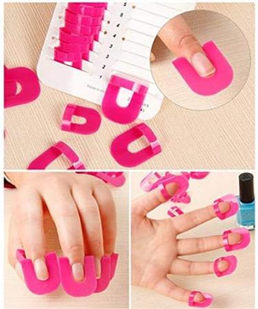 26 Piece Nail Polish Glue Model Leakproof Manicure Protection Tool + 1 PC Sticker Nail Stickers Letters Small J (Pink One Size) pink one size - Buy Online on SooperMarket.com