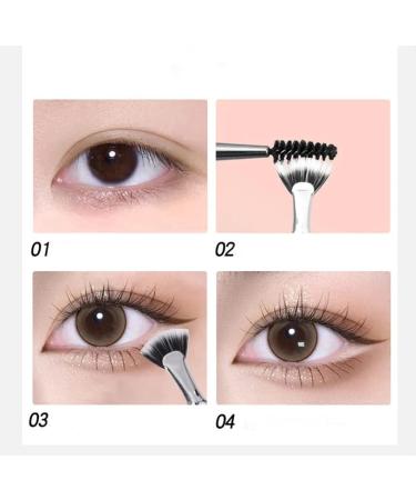 Dolly Mascara Fan Brush Set for Lashes and Eyebrows - 4PCS Makeup Tools - Buy Online on SooperMarket.com