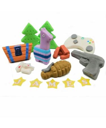 Fortnite Xbox Video Game Cake Topper Party Decoration Personalised Custom Name Fondant Edible Icing Easy To Use Set1