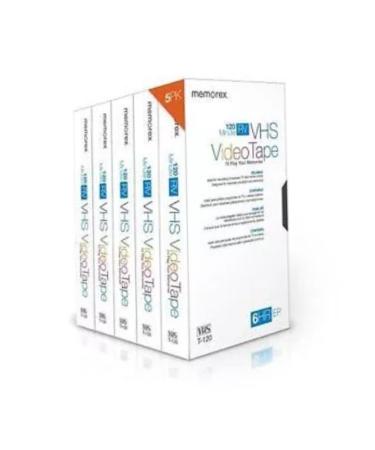 Memorex T-120 120 Minute RV VHS Video Tape (5 Pack)
