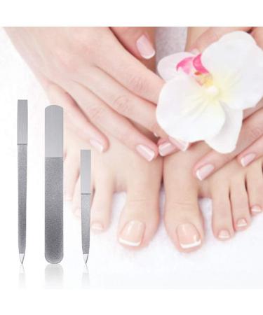 Uinfhyknd 3-Piece Nail File Set Double-Sided Nail Files Buffer File Rustproof Nail File Suitable for Family and Travel - Buy Online on SooperMarket.com