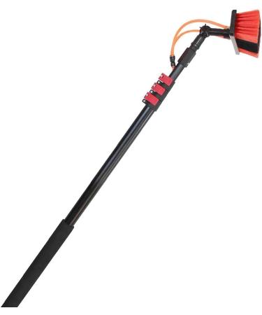 Window Cleaning Pole Telescopic Water Fed Extendable Brush for Indoor/Outdoor High Window Photovoltaic Panel Cleaning