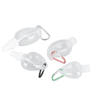 Portable Travel Bottles Set - 50ml Leakproof Keychain Bottles for Soap Shampoo & Conditioner - Refillable Transparent Plastic - Buy Online on SooperMarket.com