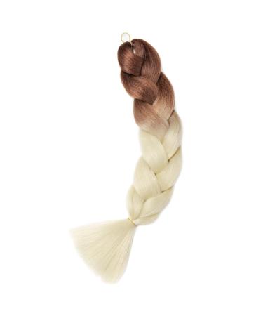 Gairyan Jumbo Braid Extensions - 24 Ombre Synthetic Hair for Crochet Twists - 100g Brown & Beige (1pcs) - Perfect for Infllammatory Styles - Buy Online on SooperMarket.com