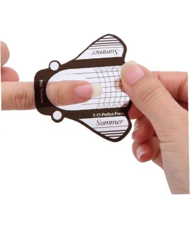 French Nail Form Sticker 100pcs Uv Gel Nail Art Extension Guide Transparent Nail Stencil Salon Nails Diy Styling Tools - Buy Online on SooperMarket.com
