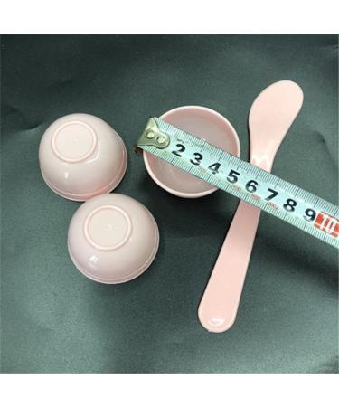 9 Pieces Mini Plastic Facial Mask Mixing Bowl Set - DIY Skincare Tool Kit with Stirring Spatula | Perfect for Home Beauty & Salon Use - Pink - Buy Online on SooperMarket.com