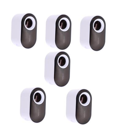 HomsfoU 6 sentences toothpaste press color tubes toothpaste stand holder for toothbrush holder cream tube press toothpaste winder white ABS child cleaning milk steel whitex6stk 11x6.5x6.3cmx6pcs